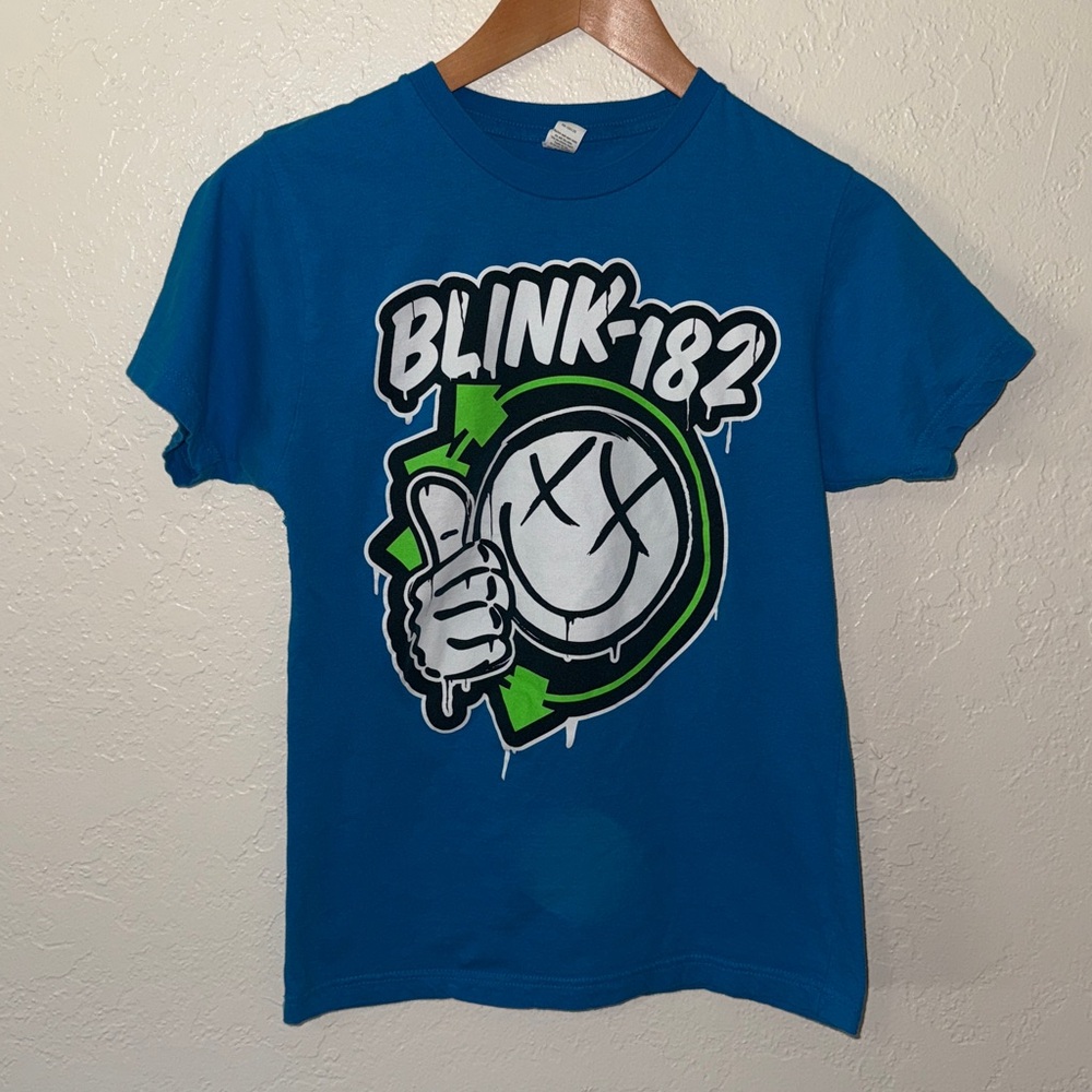 Blue Blink-182 Vintage Concert T-Shirt